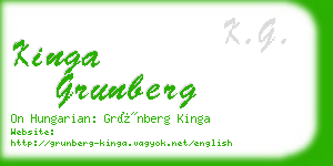 kinga grunberg business card